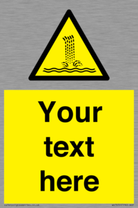 Custom warning artificial waterfall